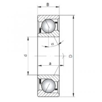 130 mm x 280 mm x 58 mm  ISO 7326 A angular contact ball bearings