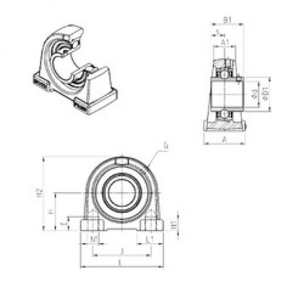 SNR UCPAE208 bearing units #3 image