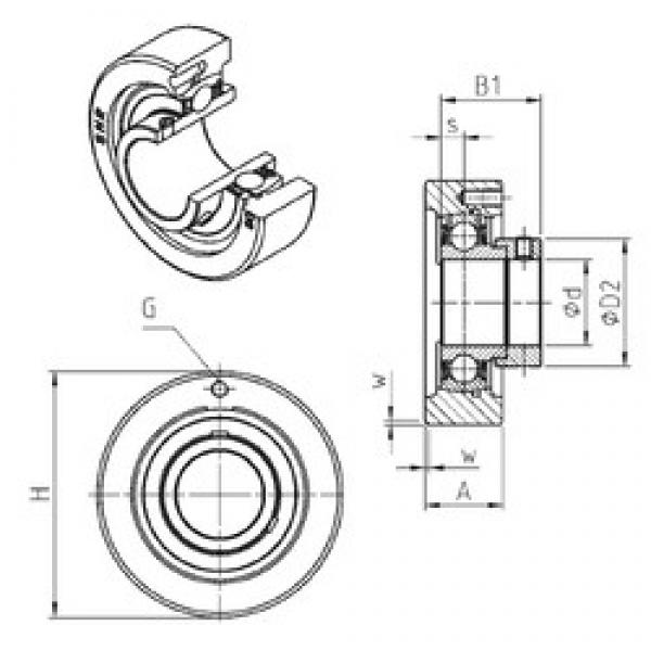 SNR ESC202 bearing units #3 image