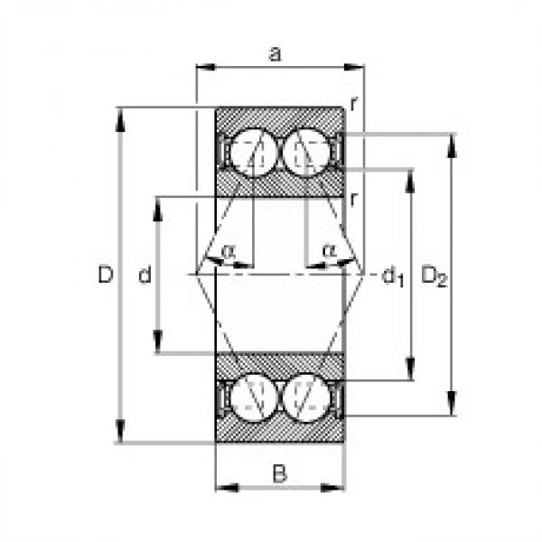 35 mm x 62 mm x 20 mm  FAG 3007-B-2RSR-TVH angular contact ball bearings #3 image