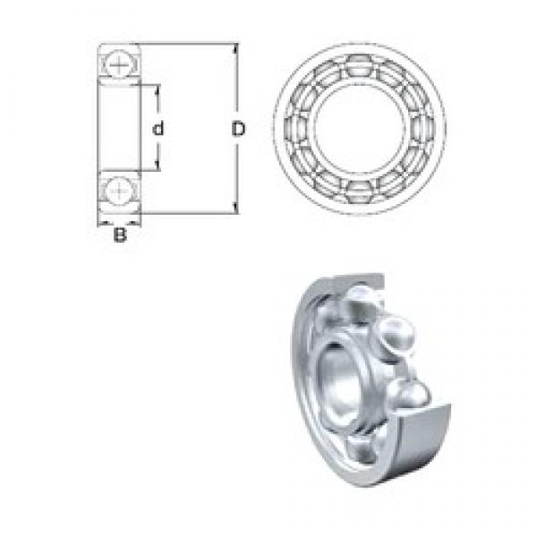 1,984 mm x 6,35 mm x 3,571 mm  ZEN SR1-4-2Z deep groove ball bearings #3 image