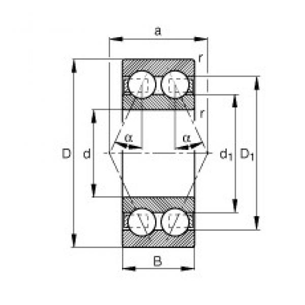 55 mm x 120 mm x 49,2 mm  FAG 3311-BD angular contact ball bearings #3 image