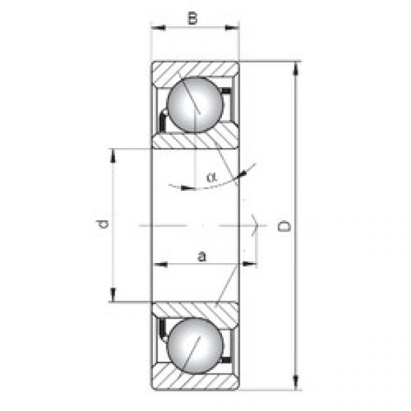 130 mm x 280 mm x 58 mm  ISO 7326 A angular contact ball bearings #3 image